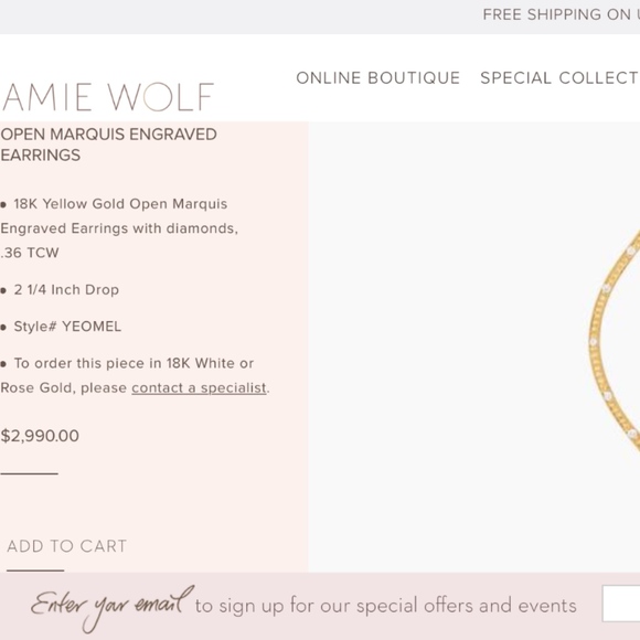 **SOLD** ~ JAMIE WOLF ~ 18K Yellow Gold and Diamond Earrings - Picture 5 of 13